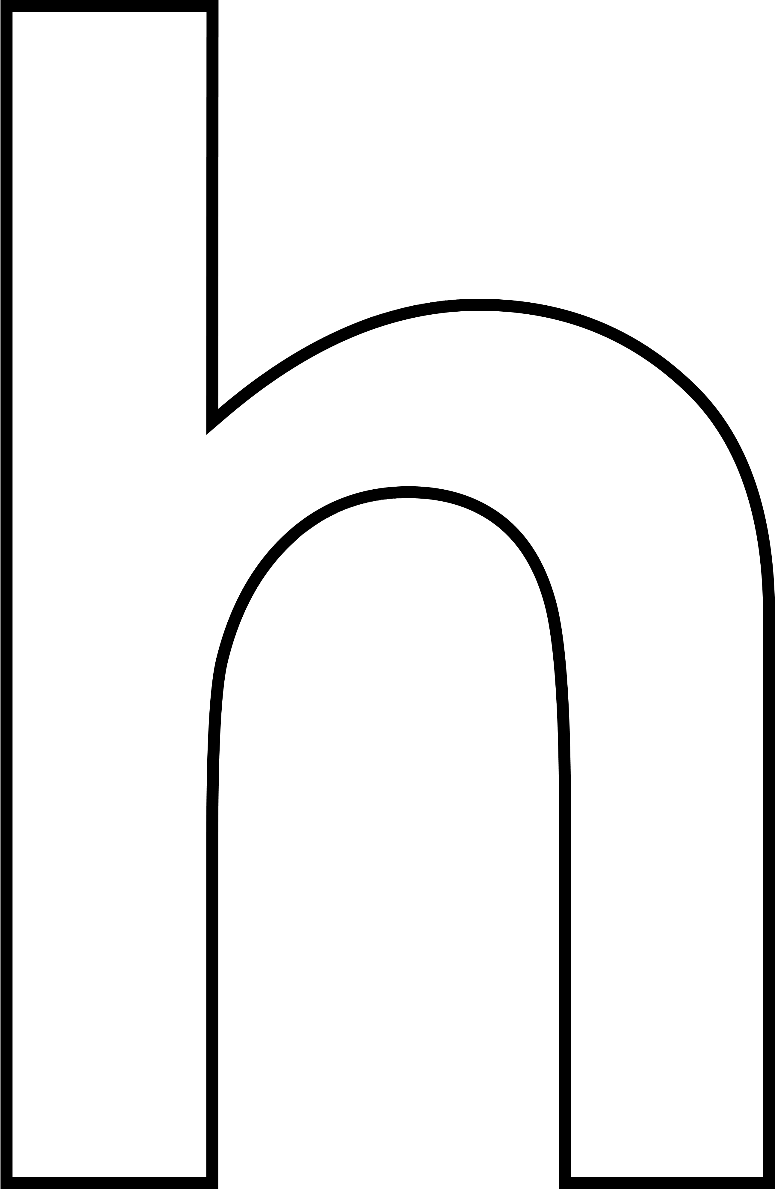 Floating letter h